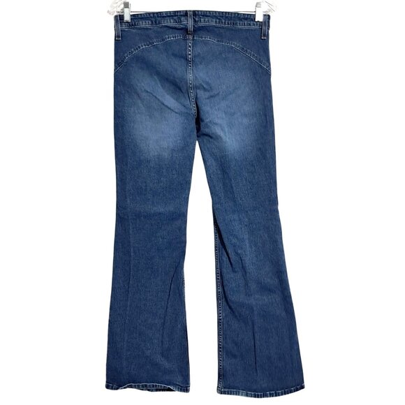 Y2K Mossimo Red Tab Low Rise Flare Jeans Stretch Size 11 Vintage - Picture 2 of 11